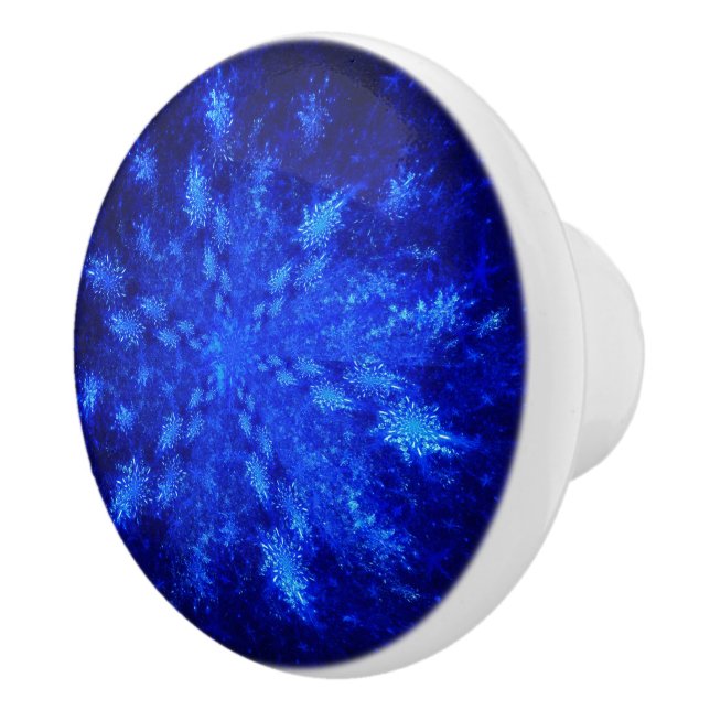Snowburst Ceramic Knob (Right)