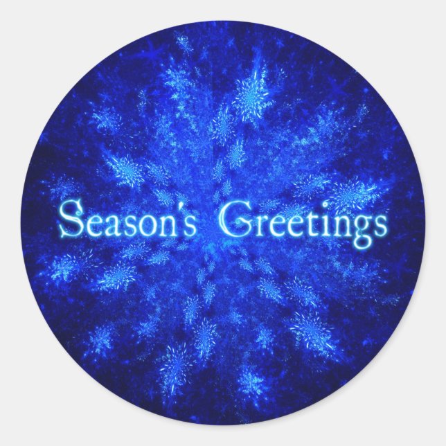 Snowburst Classic Round Sticker (Front)