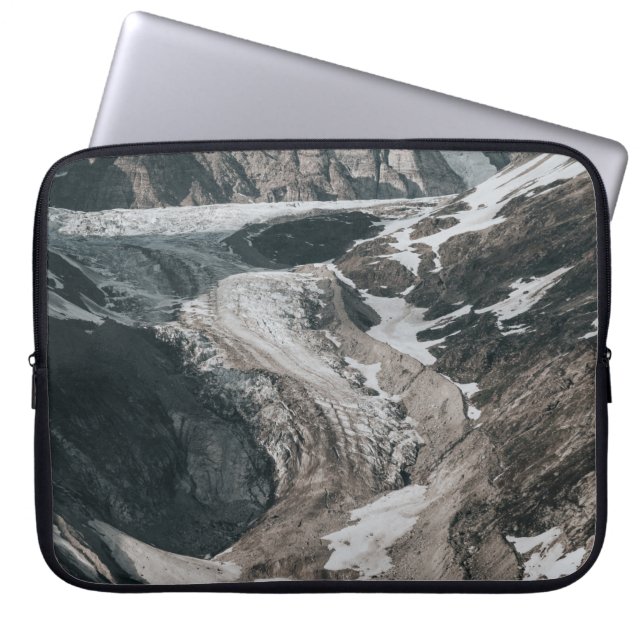 Snowcapped mountains laptop sleeve (Front)