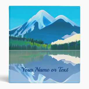Snowcapped Mountains Reflected in a Lake Binder