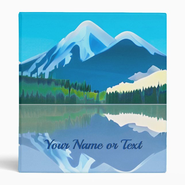 Snowcapped Mountains Reflected in a Lake Binder (Front)
