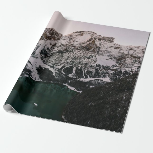 SNOWCAPPED MOUNTAINS WRAPPING PAPER (Unrolled)