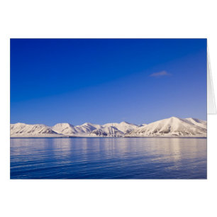 Snowcapped peaks Woodfjord Svalbard