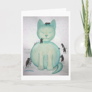 Snowcat Holiday Card