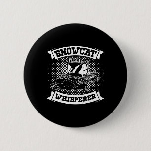 Snowcat Snow Groomer Snowboarding Mountain Profess 2 Inch Round Button