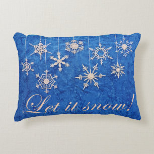 Snowcatcher Let It Snowflakes Accent Pillow