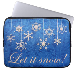 Snowcatcher Let It Snowflakes Laptop Sleeve