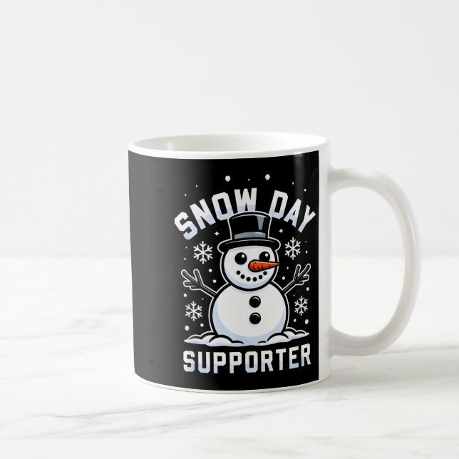 Snowday Suprter Fun Winter Days For Kids And Adult Coffee Mug (Right)