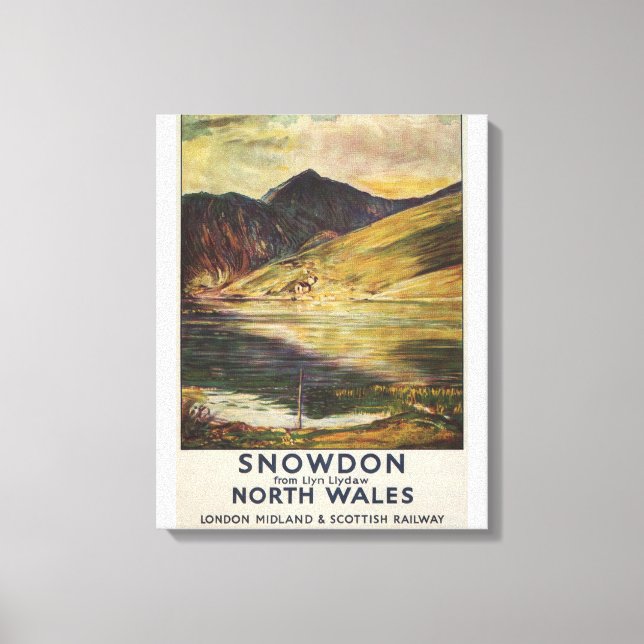 Snowdon Mountain View Railway Poster Canvas Print (Front)