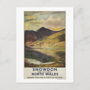 Snowdon Mountain View Railway Poster Postcard