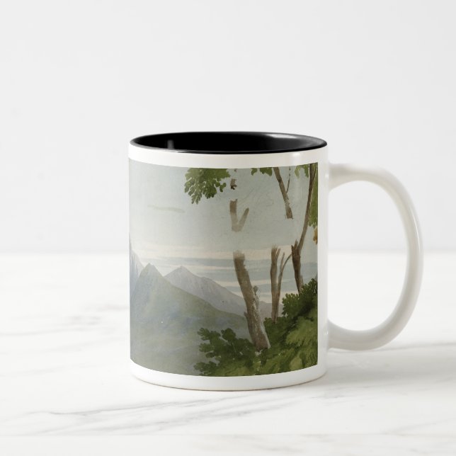 Snowdon (w/c with pencil) Two-Tone coffee mug (Right)