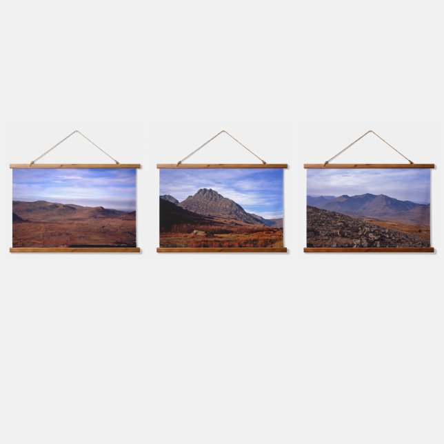 Snowdonia Mountains Hanging Tapestry (Triple)