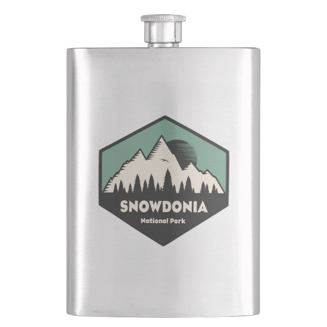 Snowdonia National Park Hip Flask (Front)