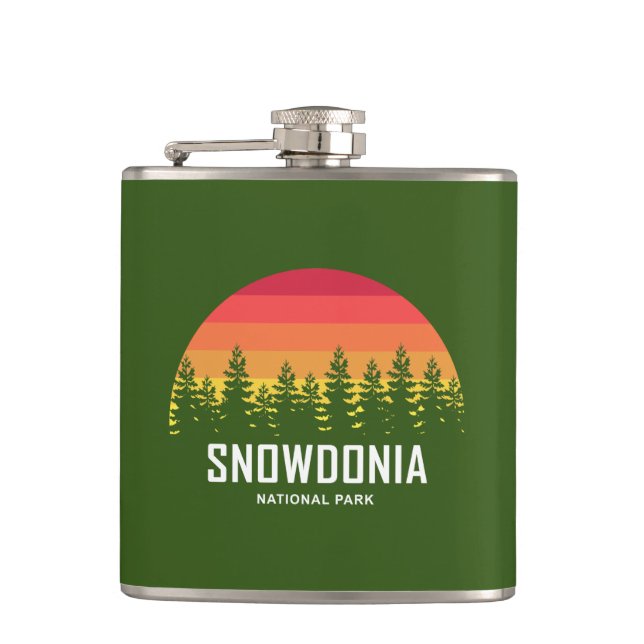 Snowdonia National Park Hip Flask (Front)