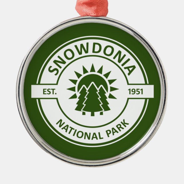 Snowdonia National Park Metal Ornament (Front)
