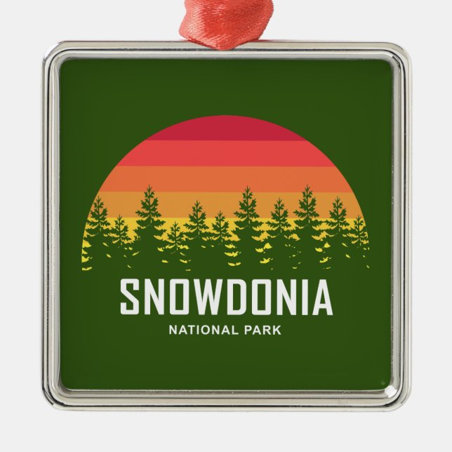 Snowdonia National Park Metal Ornament (Front)