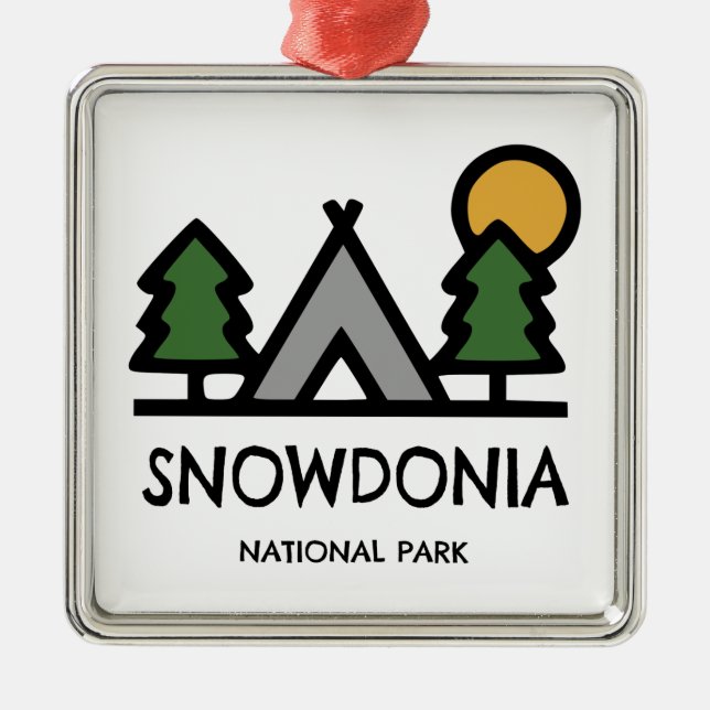 Snowdonia National Park Metal Ornament (Front)