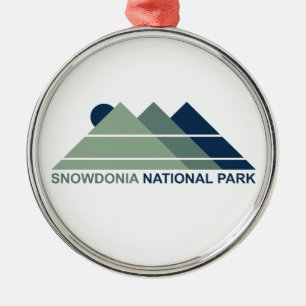 Snowdonia National Park Mountain Sun Metal Ornament