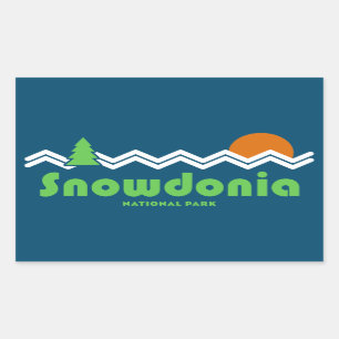 Snowdonia National Park Retro Sticker