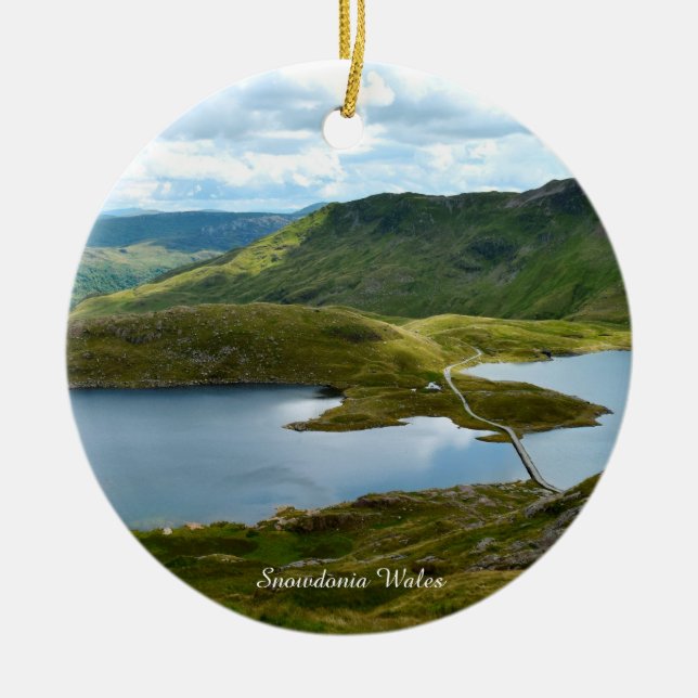 Snowdonia Wales. Ceramic Ornament (Front)