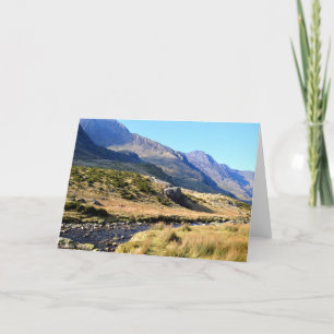 Snowdonian mountains holiday card