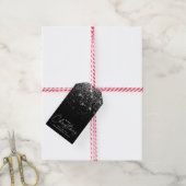 Snowdrift Black Merry Christmas Gift Tags (With Twine)
