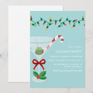 Snowdrift Christmas Holiday Cocktail Party Invitation