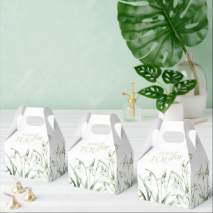 Snowdrop 60th Birthday Watercolor Botanical Favor Box