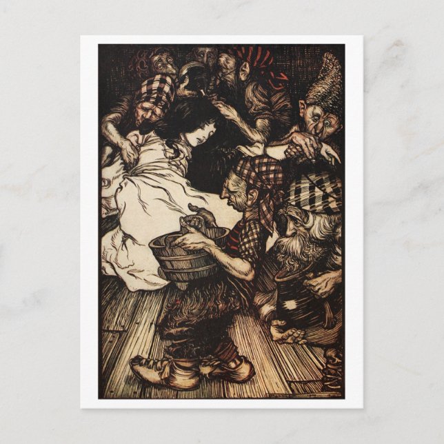 Snowdrop and the Dwarfs Postcard (Front)