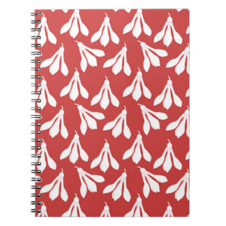 Snowdrop Coral Red Rain notebooks