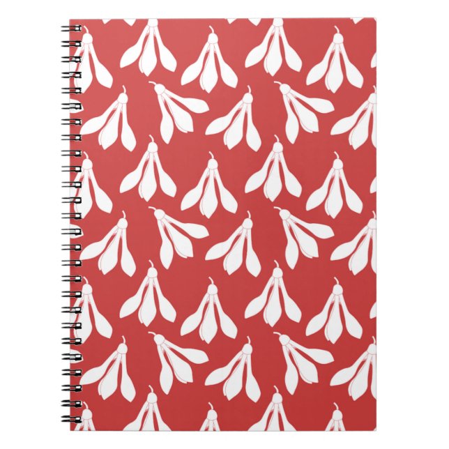 Snowdrop Coral Red Rain notebooks (Front)