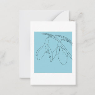 Snowdrop flower custom card
