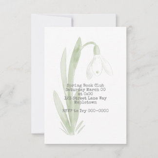 Snowdrop Invitation