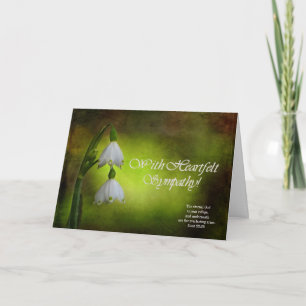 Snowdrop Sympathy Greeting Card