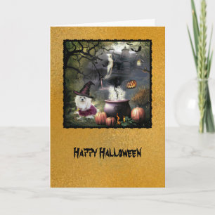 Snowdrop the Maltese Halloween Greeting Card