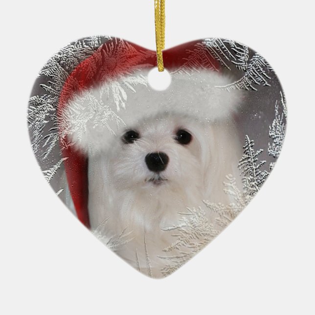 Snowdrop the Maltese Ornament (Front)