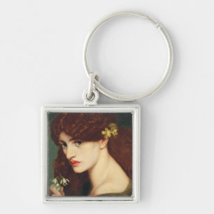 Snowdrops, 1873 (oil on canvas) keychain