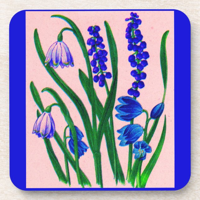 snowdrops and scilla coaster (Front)