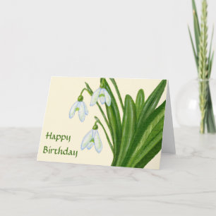 Snowdrops birthday card