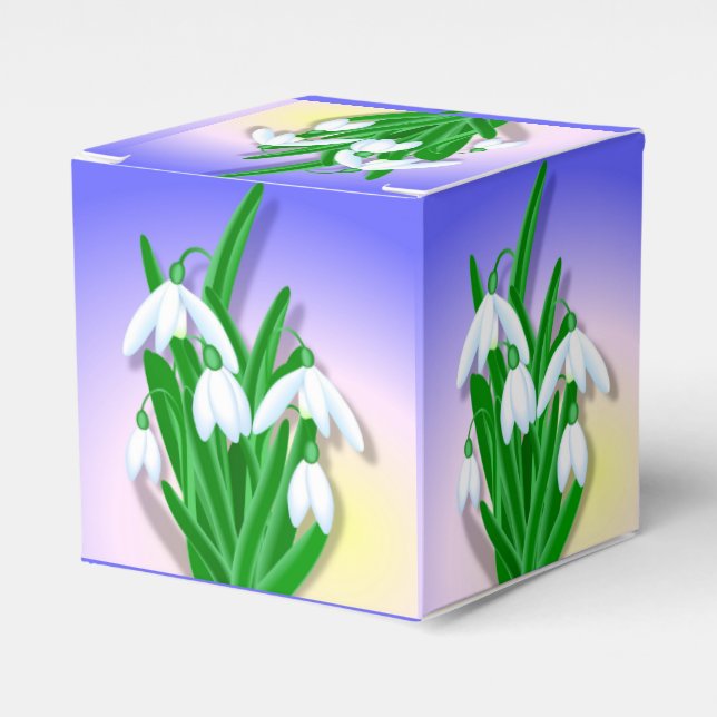 Snowdrops Favor Box (Front Side)