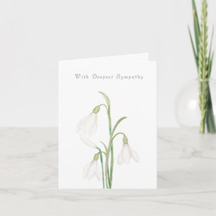 snowdrops flowers Thinking Of You Sympathy Card