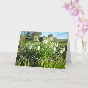 Snowdrops in Sunshine - Personalised Birthday Card