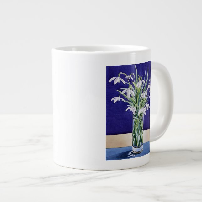 Snowdrops Large Coffee Mug (Front Right)