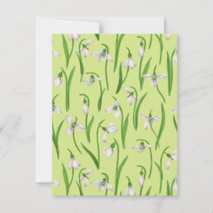 Snowdrops on honey dew invitation