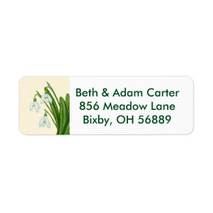 Snowdrops return address label