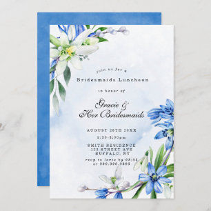 Snowdrops Scilla Bridesmaids Luncheon Invitation