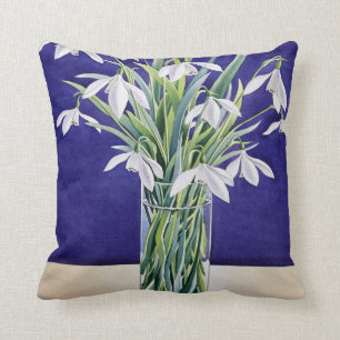 Snowdrops Throw Pillow