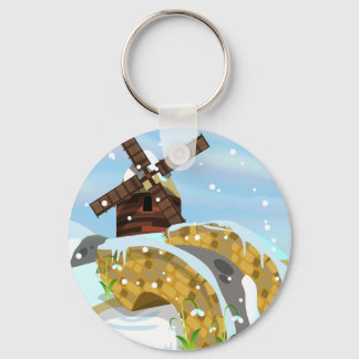 Snowdrops windmill keychain