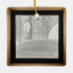 Snowed In Folks! Ceramic Ornament