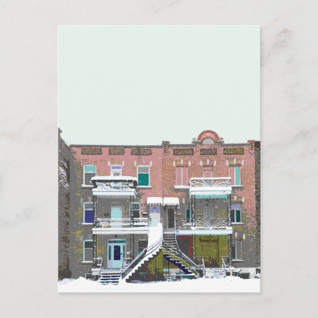 snowfall :: chute de neige  postcard (Front)